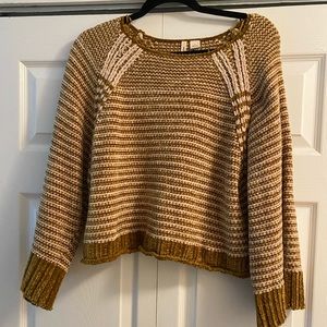 Anthropologie Cropped Velvet Sweater